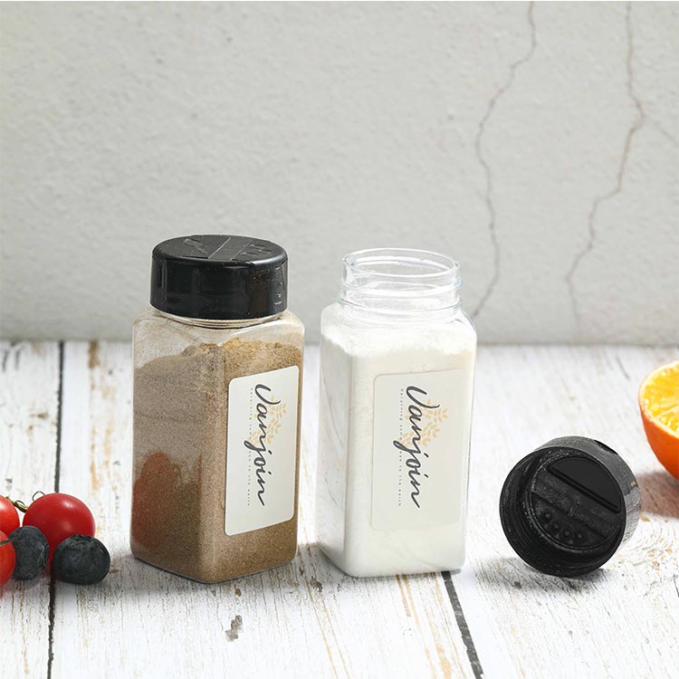 Factory price 100ml small refill plastic seasoning shaker bottles with shaker lids