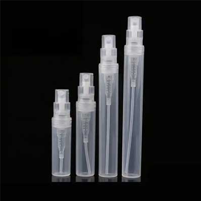 Wholesale colored 10ml plastic spray bottle with fine mist sprayer for travel