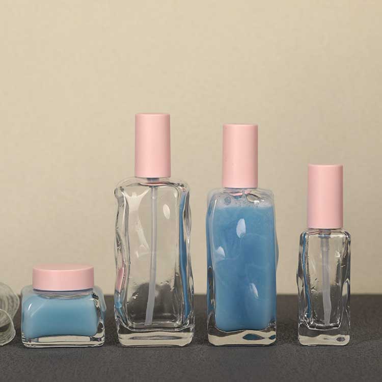 Luxury clear 120ml travel size glass makeup bottle from china supplier