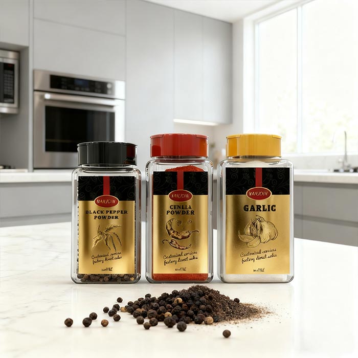 Plastic Spice Jars with Black Cap, square Plastic Spice Bottles Empty Seasoning Containers for Storing Spice, Herbs and Powders Plastic Spice Jars with Black Cap, square Plastic Spice Bottles Empty Seasoning Containers for Storing Spice, Herbs and Powders