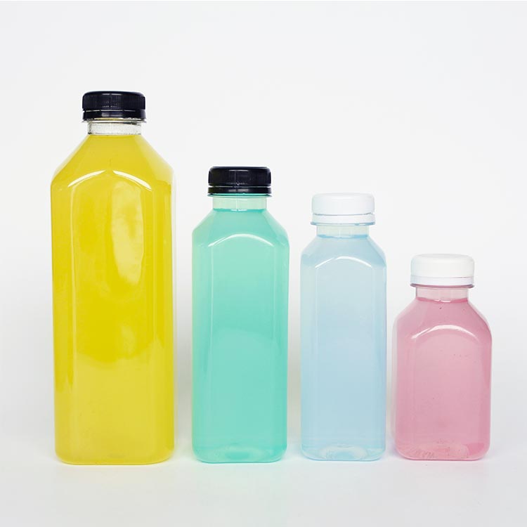 Factory price clear 16oz plastic juice bottle with cap bulk