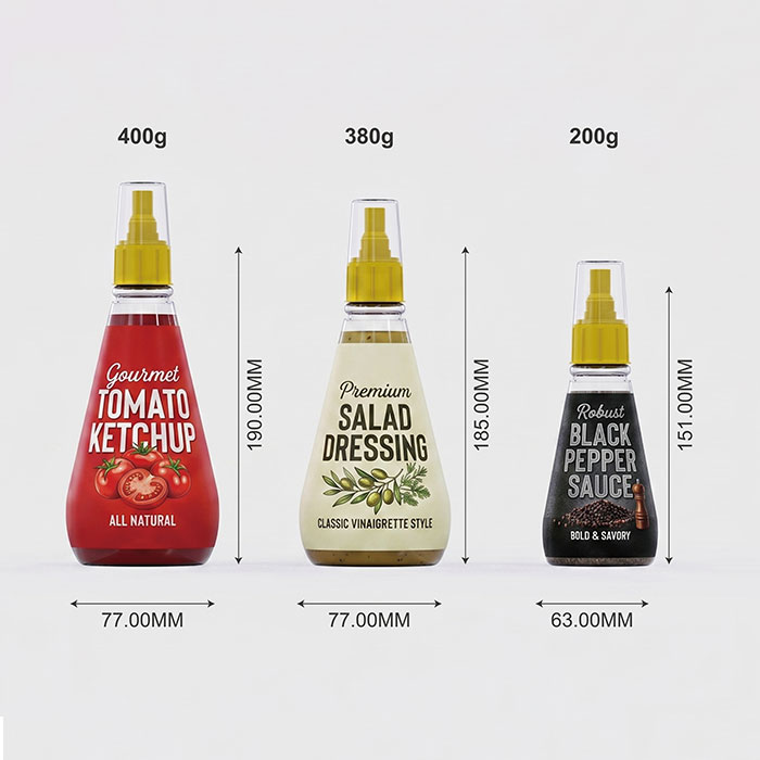 Condiment Squeeze Bottles for Ketchup Hot Sauce Liquids Oil with Caps for Condensed Milk and Mustard Salad Dressing Dispenser Clear Plastic Bottles Dressing Container BPA-free