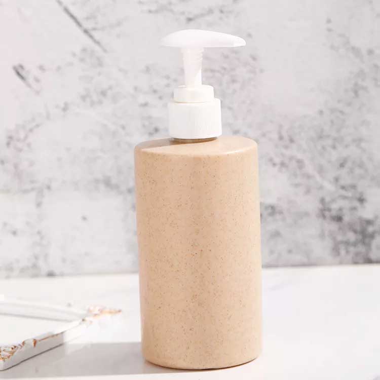 Biodegradable refillable square shoulder 250ml plastic body wash bottles with pump