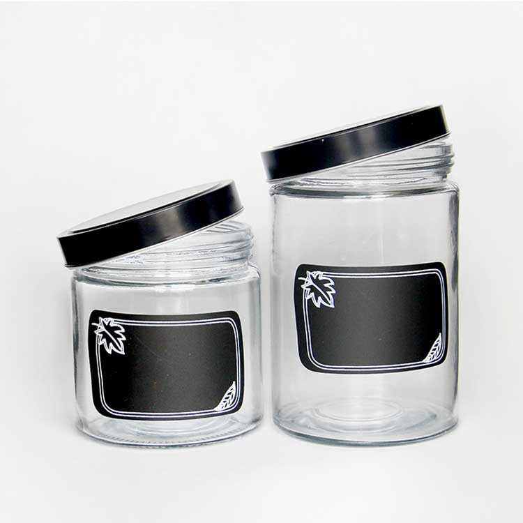 500ml round glass jars wholesale with metal screw lids for cookie/candy/candle