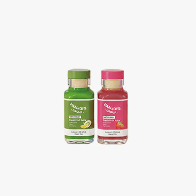 Leak-Proof Reusable Small Clear Square Glass Bottles with lids - 60ml Mini Travel Wellness Shot Glass Bottles for Ginger Shots, Juice, Whiskey, Samples