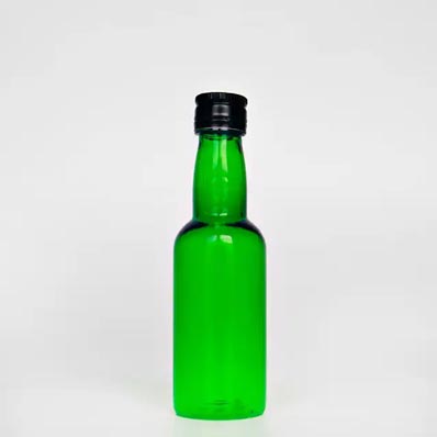 Wholesale clear 750ml plastic liquor bottles with aluminum caps