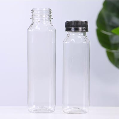 Wholesale transparent 8oz plastic juice bottle with tamper evident cap