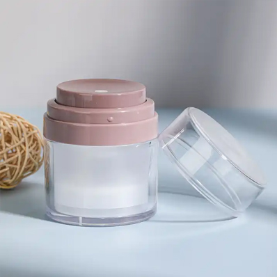 Wholesale luxury 50g empty airless acrylic cosmetic jars with lids