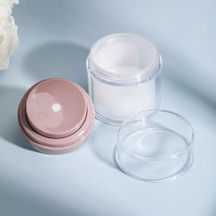 Wholesale luxury 50g empty airless acrylic cosmetic jars with lids