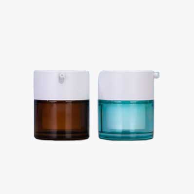 Empty clear 30ml cosmetic skincare airless jars moisturizer containers airless serum pump bottles for skincare