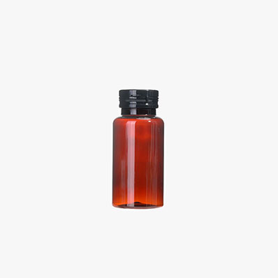 Amber Plastic Pill Bottles with Caps Wide Mouth Empty Medicine Containers Refillable Travel Size for Sample Dispensing and Pill Storage