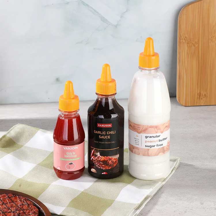 Leak proof bpa-free plastic squeeze sauce bottles 4/8/16oz squirt empty bottles with twist top cap great for ketchup, mustard, syrup, sauces, dressing, oil, arts and crafts