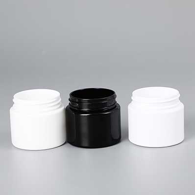 Custom wide mouth 100ml round plastic cannabis flower containers with childproof caps