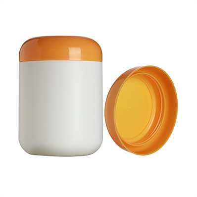 Airtight wide mouth custom 600ml plastic salve containers cannabis topical jars with dome lids