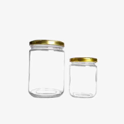 Large food storage clear 32oz glass cereal jars with lug lids for Tea Spice Egg Flour Coffee