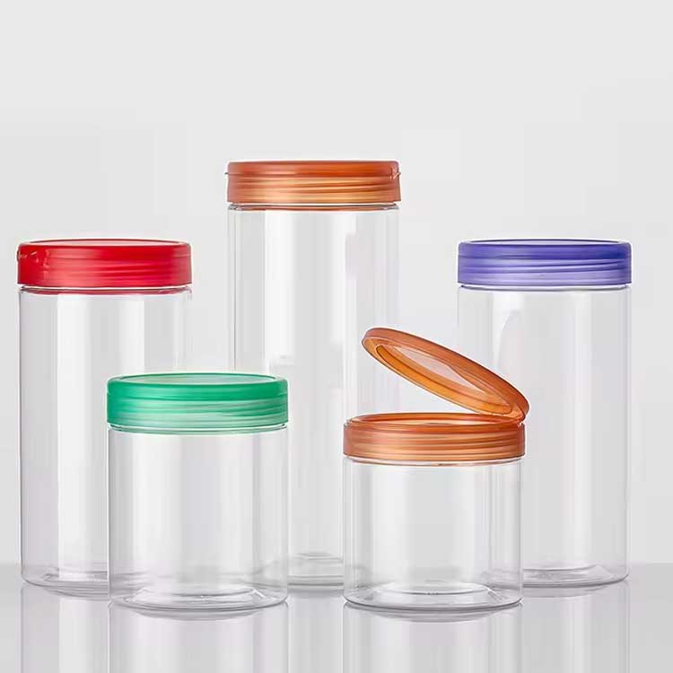 Custom factory price refillable clear 16oz plastic craft jars with lids for DIY Crafts Dry Food Seas