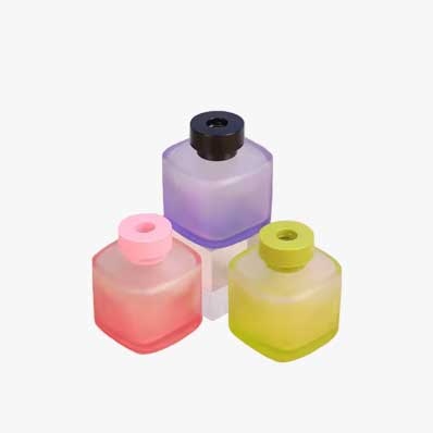 Custom colour frangrance glass diffuser bottles diffuser jars with black caps and reed sticks 180ml fragrance accessories use for home oil fragrance decoration