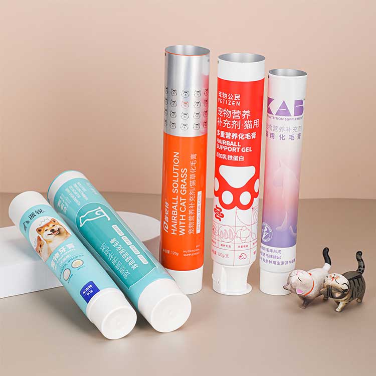 Factory customized empty tube packaging aluminum plastic abl metal tube refillable laminated toothpaste tube with flip cover