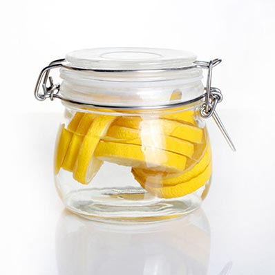 Wholesale wide mouth 500ml glass airtight storage jars with clamp top lids