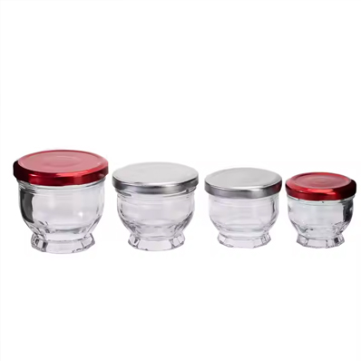 50ml 75ml 150ml mini pudding butter yogurt caviar jars bird nest glass bottle storage jar with tinplate screw lid