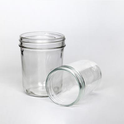 Wholesale clear 250ml cylinder glass canning jar with lid bulk