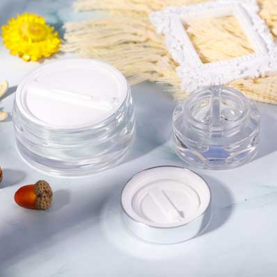 Luxury 20g glass cosmetic containers with lids for beauty storage