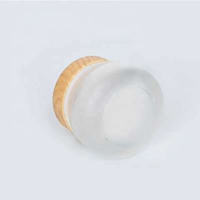 Frosted 50g cosmetic glass cream jar with screw lid for skin care