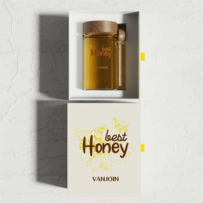 Empty 350ml 450ml 500ml cylinder honey jar small glass honey pot honey dispenser holder with wooden lid and dipper