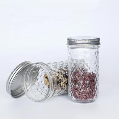 Free sample wide mouth round 8oz glass mason jar with lid bulk sale