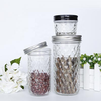 Free sample wide mouth round 8oz glass mason jar with lid bulk sale