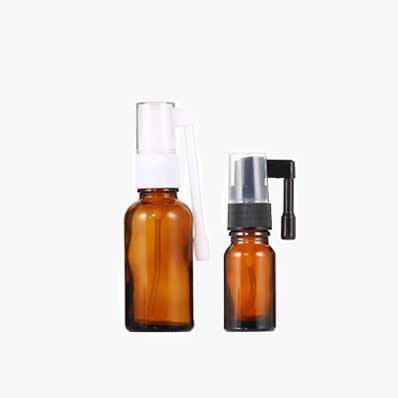 Wholesale small 5ml amber glass nasal tanner bottles nose spray bottle for saline essential oils