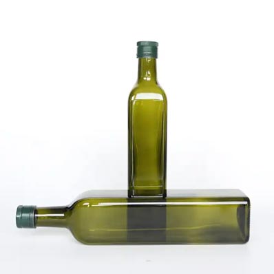 Free sample 500ml empty square glass olive oil bottle for kitchen