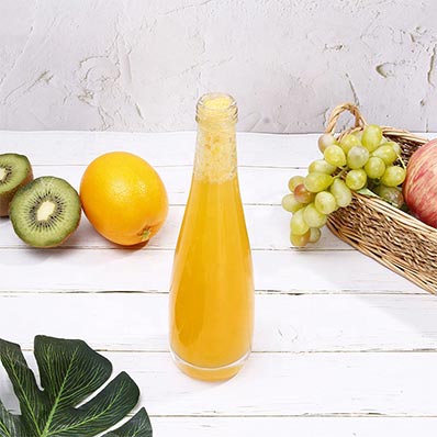 Wholesale 500ml  glass orange juice bottles with aluminum caps