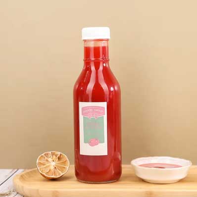 Empty clear 16oz tomato passata sauce bottles glass passata bottles for bbq salad dressing