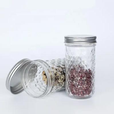 BPA free clear 4oz/8oz/12oz glass preserve bottles with lids wholesale