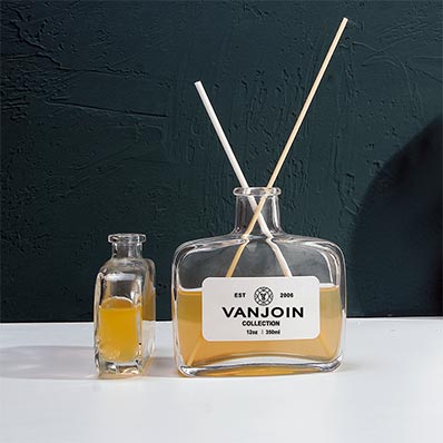 Luxury clear empty 200ml glass reed diffuser bottle with factory price