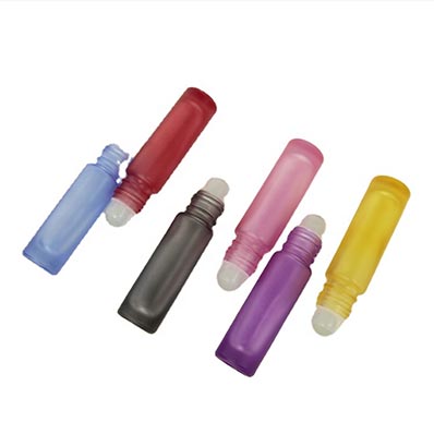 Factory price colored 5ml glass roller ball bottles for essential oil