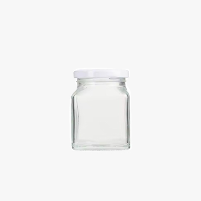 Clear slant shouder 6oz small glass sauce jar with lid kitchen storage container for tea coffee sugar sipce candy wholesale