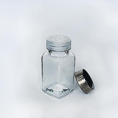 High quality refillable 2oz small square glass spice jar with shaker lid