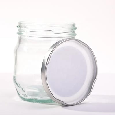 Food storage 250ml small glass sweet jar with lid wholesale