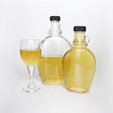 Factory price clear flat 1000ml glass wine bottle with handle