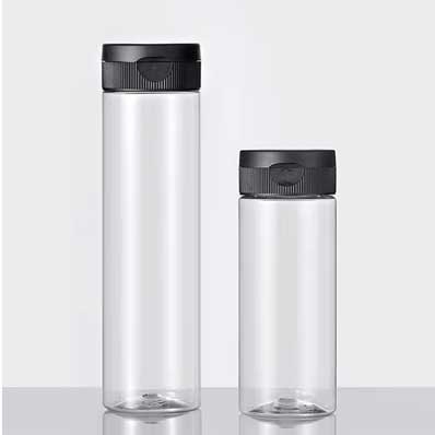 Leakproof clear round 500ml pet honey squeeze bottle plastic sauce container with cap bulk