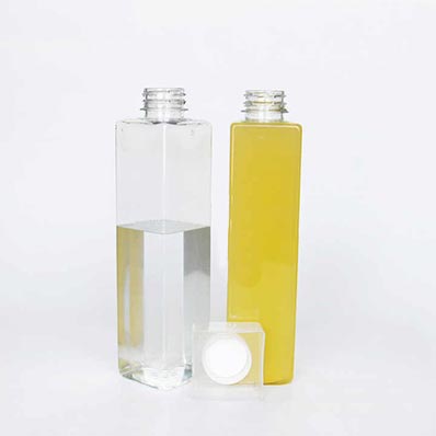 Wholesale clear square 500ml juice drinking plastic bottle with cap from china supplier