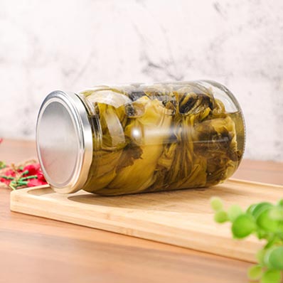 Glass regular mouth 850ml mason pickle jars with lids for food storage