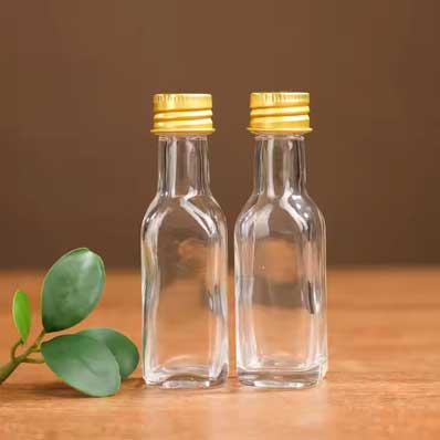 Custom mini glass bottles 20ml for wine beverage cooking oil sunflower oil olive oil storage