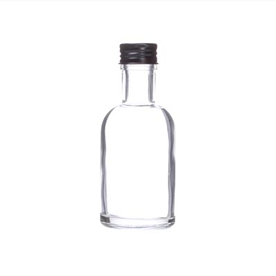 Clear 50ml mini glass wine bottles with screw caps from bottles supplier