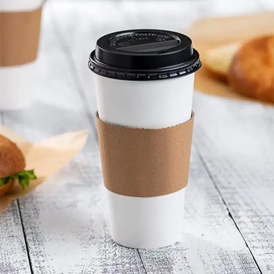 Wholesale single wall 12oz paper takeaway cups with lids bulk