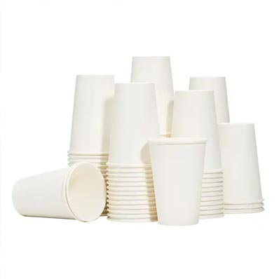 Wholesale single wall 12oz paper takeaway cups with lids bulk