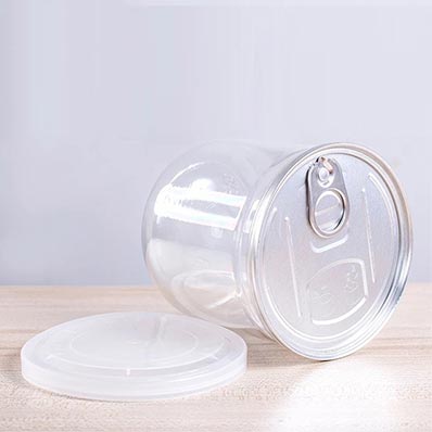 Wholesale 16oz clear plastic canning jars with lids for food storage