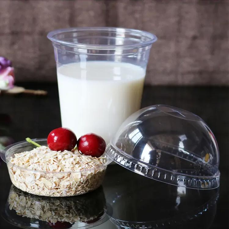 Custom size and label 350ml clear plastic chocolate mousse cups for party/weddings